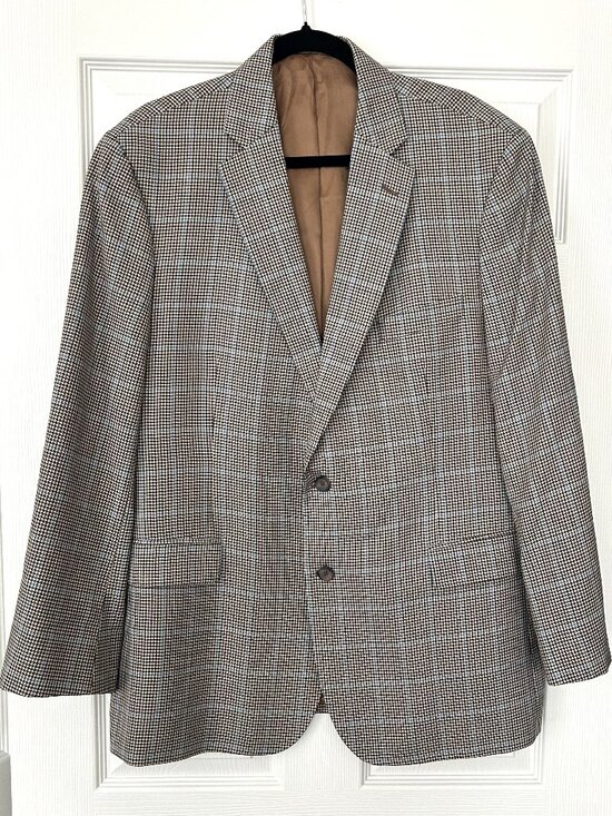 Brooks Brothers Other - Brooks Brothers 346 Mens 46R Wool Blazer Brown Houndstooth Windowpane Sport Coat